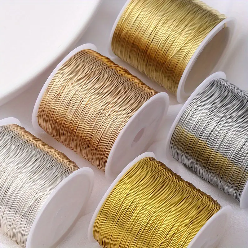 1 ロールゴールドスライバーカラー銅線 0.3-1.0 ミリ - Copper Wire Roll のレビューと価格